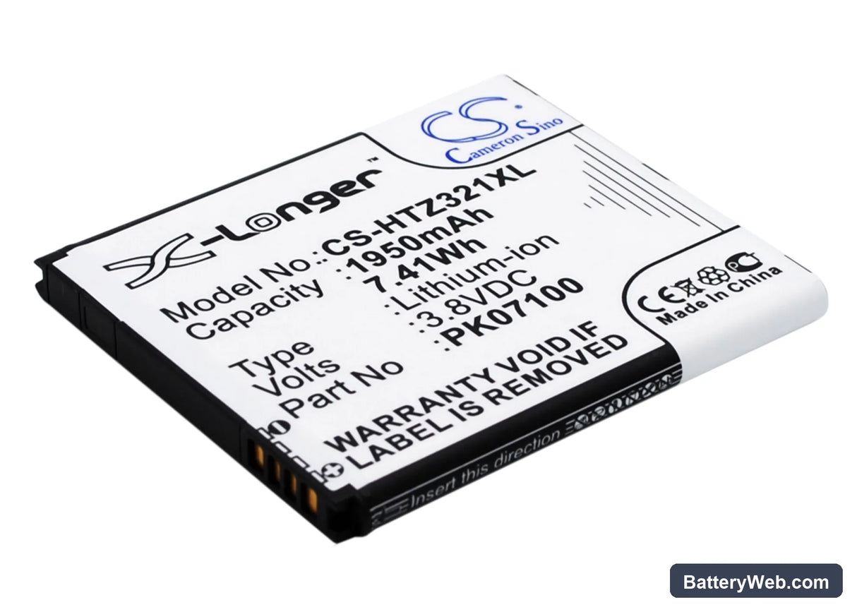 HTC J Z321e Replacement Battery, 3.8V, 1950mAh, Li-ion 2