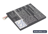 T-Mobile Ville Replacement Battery, 3.7V, 1650mAh, Li-Polymer 1