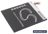 T-Mobile Ville Replacement Battery, 3.7V, 1650mAh, Li-Polymer 3