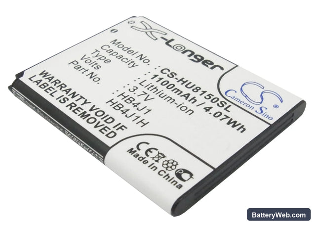 T-Mobile Comet Replacement Battery, 3.7V, 1100mAh, Li-ion 1