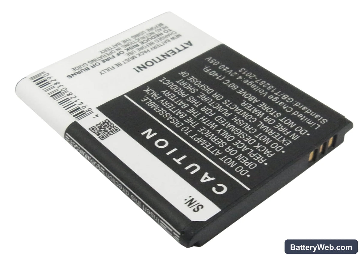 T-Mobile Comet Replacement Battery, 3.7V, 1100mAh, Li-ion 3