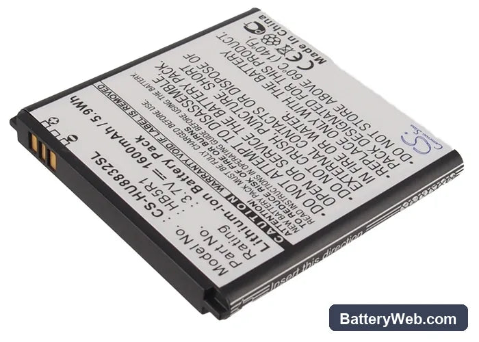 Huawei U8832 Replacement Battery, 3.7V, 1600mAh, Li-ion 2