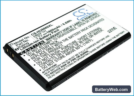 Huawei U8860 Replacement Battery, 3.7V, 1800mAh, Li-ion 1