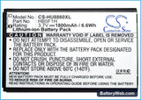 Huawei U8860 Replacement Battery, 3.7V, 1800mAh, Li-ion 5