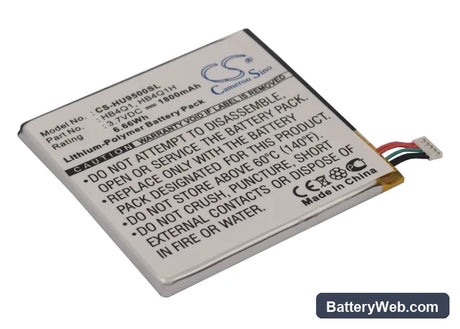 Huawei U9500 Replacement Battery, 3.7V, 1800mAh, Li-Polymer 1