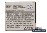 Huawei U9500 Replacement Battery, 3.7V, 1800mAh, Li-Polymer 6