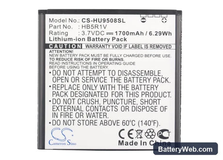 Huawei Honor 2 Replacement Battery, 3.7V, 1700mAh, Li-ion 5
