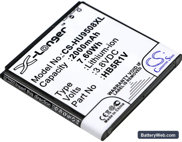 Huawei Honor 2 Replacement Battery, 3.8V, 2000mAh, Li-ion 1