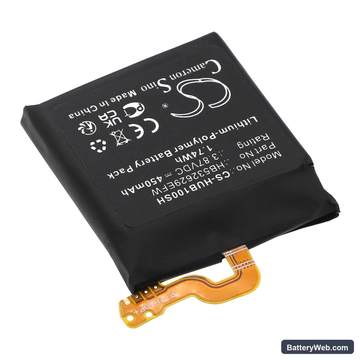Huawei Watch GT 3 SE Replacement Battery, 3.87V, 450mAh, Li-Polymer 2