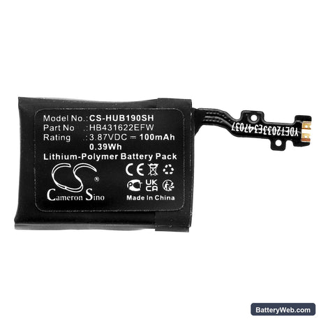 Huawei Band B6 Replacement Battery, 3.87V, 100mAh, Li-Polymer 3