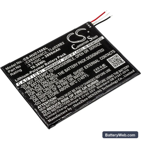 Alcatel OT-8055 Replacement Battery, 3.7V, 2800mAh, Li-Polymer 1