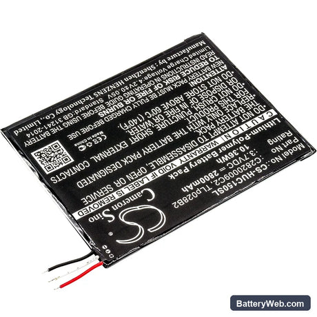 Alcatel OT-8055 Replacement Battery, 3.7V, 2800mAh, Li-Polymer 2