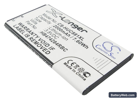 Huawei C8816 Replacement Battery, 3.8V, 2000mAh, Li-ion 1