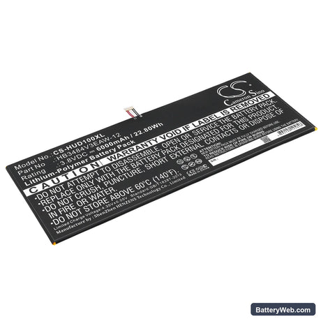 Huawei dtab Replacement Battery, 3.8V, 6000mAh, Li-Polymer 1