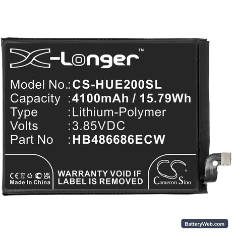Huawei Enjoy 20 Plus Replacement Battery, 3.85V, 4100mAh, Li-Polymer 3