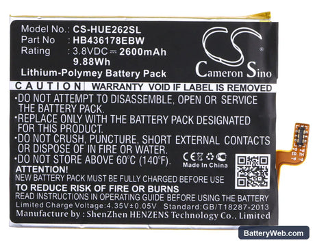 Huawei E2629 Replacement Battery, 3.8V, 2600mAh, Li-Polymer 5