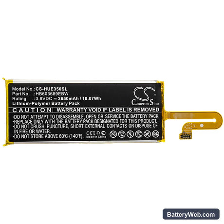 Huawei HWD35 Replacement Battery, 3.8V, 2650mAh, Li-Polymer 3
