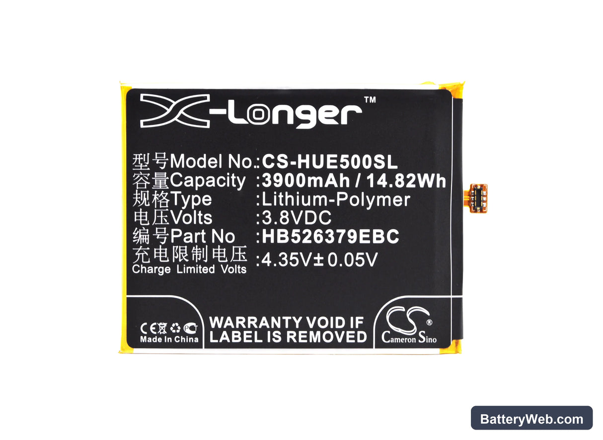 Huawei Enjoy 5 Replacement Battery, 3.8V, 3900mAh, Li-Polymer 5