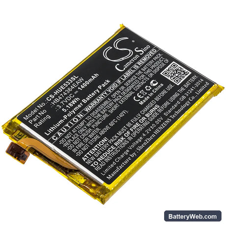 Huawei E5338 Replacement Battery, 3.7V, 1400mAh, Li-Polymer 1