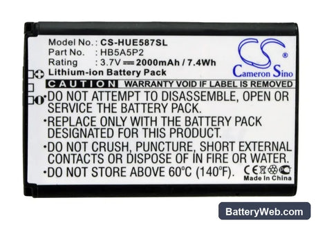Huawei E587 4G Replacement Battery, 3.7V, 2000mAh, Li-ion 5