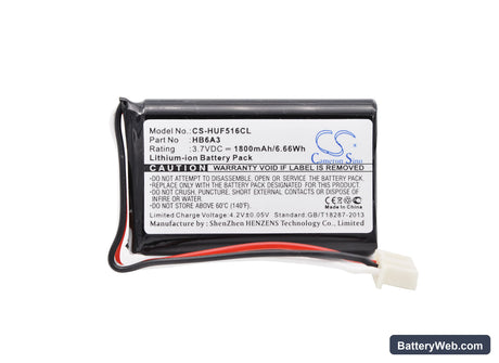 Huawei F501 Replacement Battery, 3.7V, 1800mAh, Li-ion 5