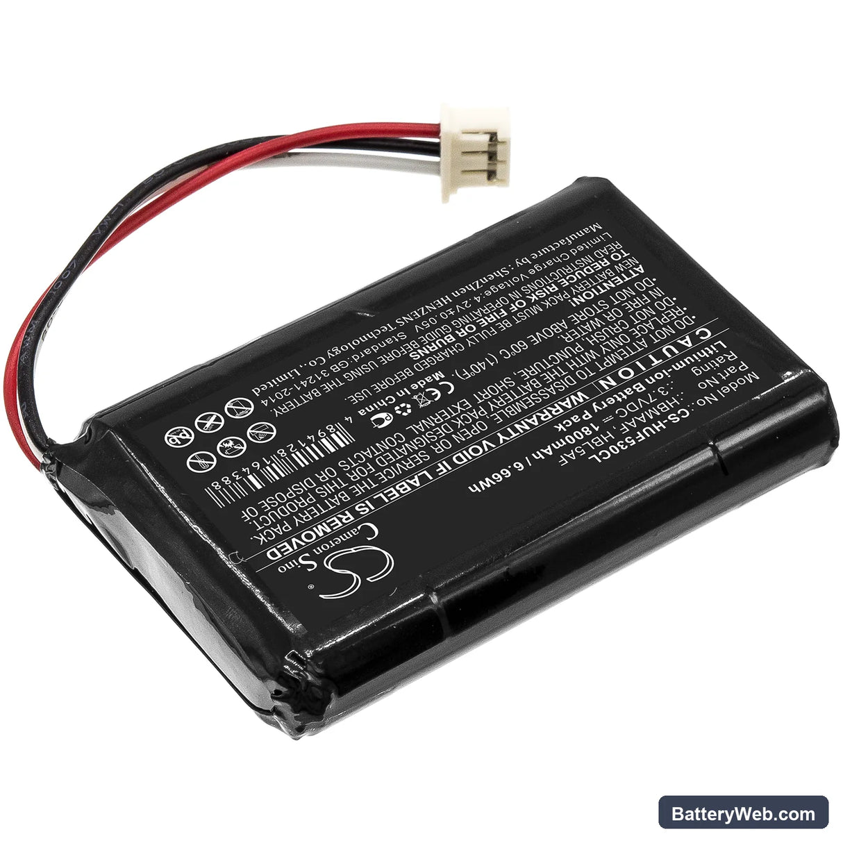 Huawei F530 Replacement Battery, 3.7V, 1800mAh, Li-ion 2