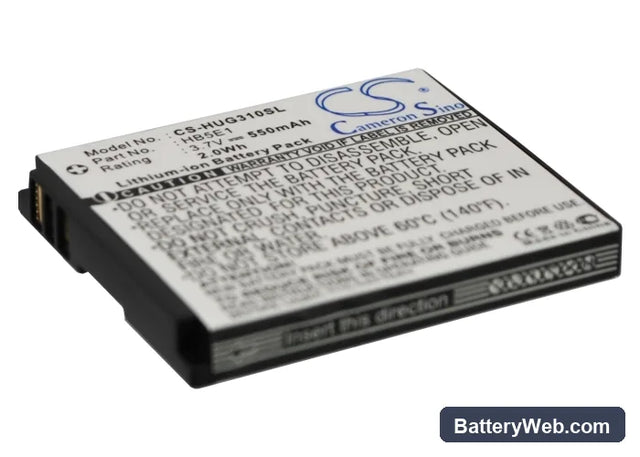 Huawei G2201 Replacement Battery, 3.7V, 550mAh, Li-ion 1
