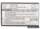 Huawei A199 Replacement Battery, 3.7V, 1650mAh, Li-ion 5