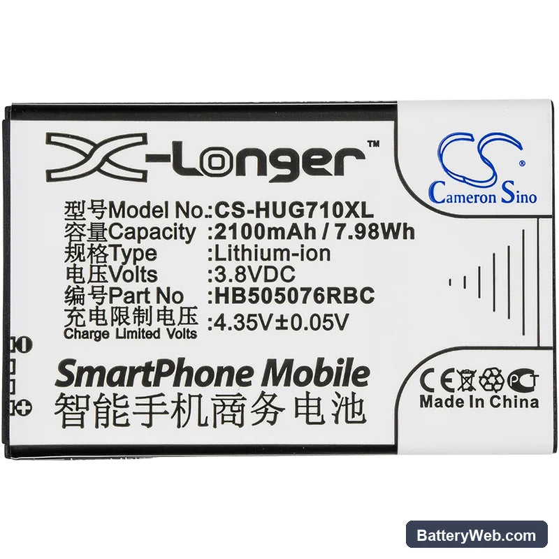 Huawei A199 Replacement Battery, 3.8V, 2100mAh, Li-ion 3