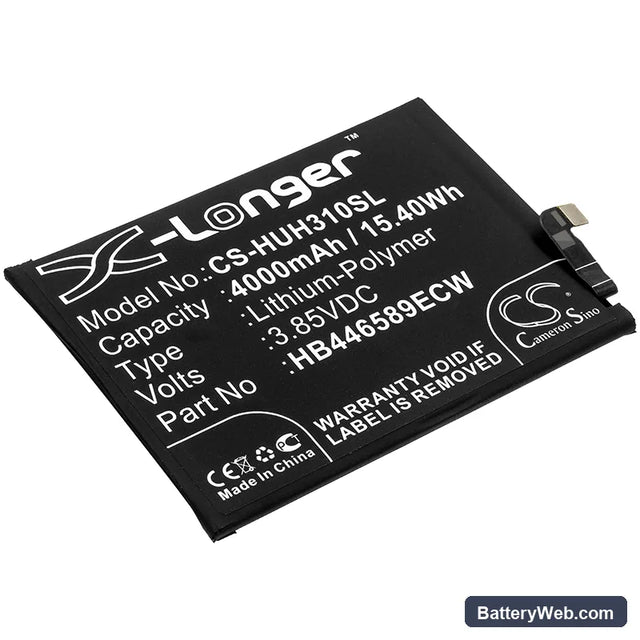 Huawei Honor View 30 Pro Replacement Battery, 3.85V, 4000mAh, Li-Polymer 1