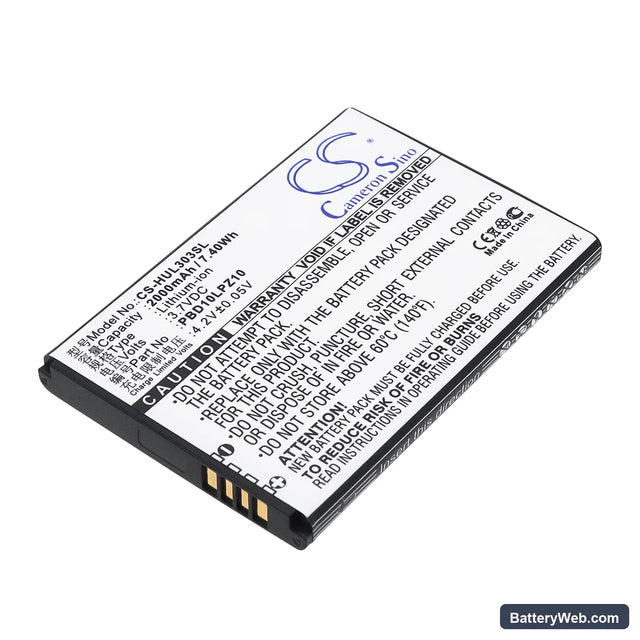 Huawei GL10P Replacement Battery, 3.7V, 2000mAh, Li-ion 1