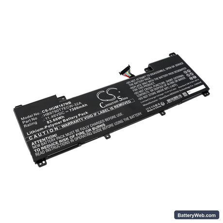 Huawei MateBook 16s i7 Replacement Battery, 11.46V, 7300mAh, Li-Polymer 1
