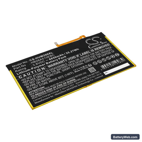 Huawei MediaPad M2 10.1 Replacement Battery, 3.8V, 6650mAh, Li-Polymer 1