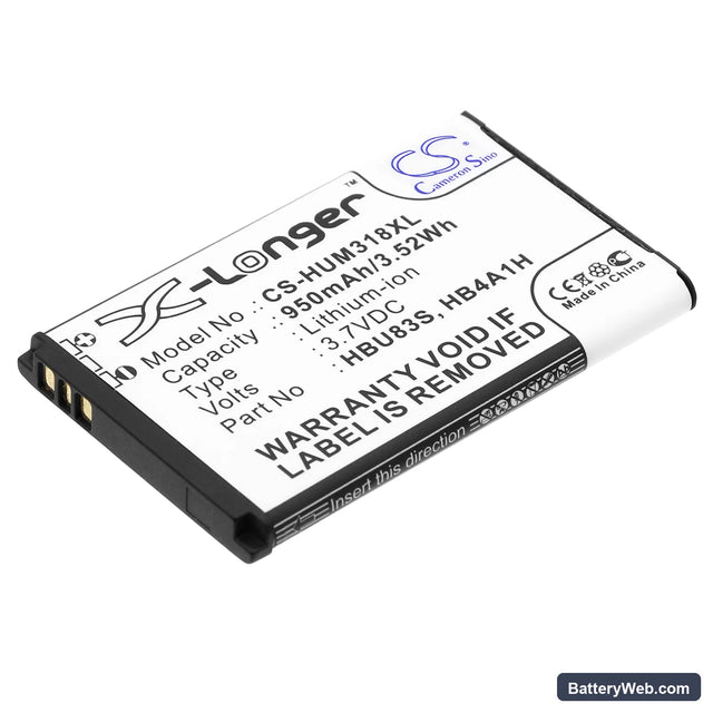 AT&T GoPhone U2800A Replacement Battery, 3.7V, 950mAh, Li-ion 1