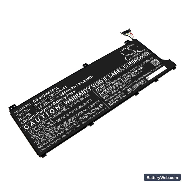 Honor Magicbook 14 Replacement Battery, 15.28V, 3550mAh, Li-Polymer 1