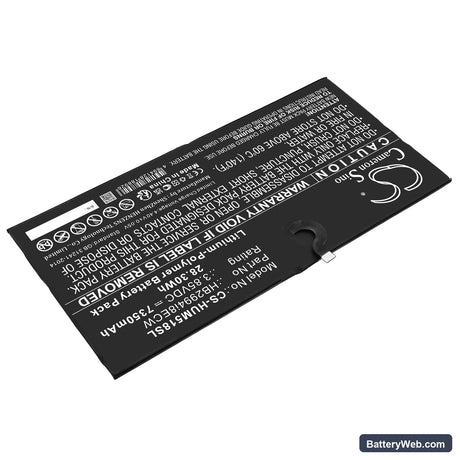 Huawei MediaPad M5 10.8 Replacement Battery, 3.85V, 7350mAh, Li-Polymer 2