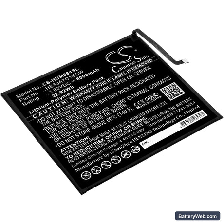Huawei MediaPad M6 8.4 Replacement Battery, 3.82V, 6000mAh, Li-Polymer 1