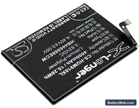 Huawei Ascend Mate 9 Pro Replacement Battery, 3.82V, 4000mAh, Li-Polymer 2