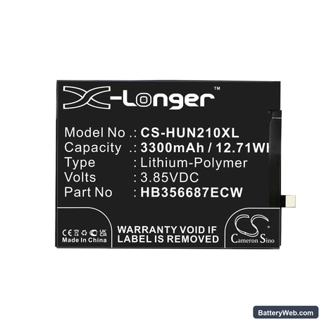 Huawei Nova 2 Plus Replacement Battery, 3.85V, 3300mAh, Li-Polymer 3