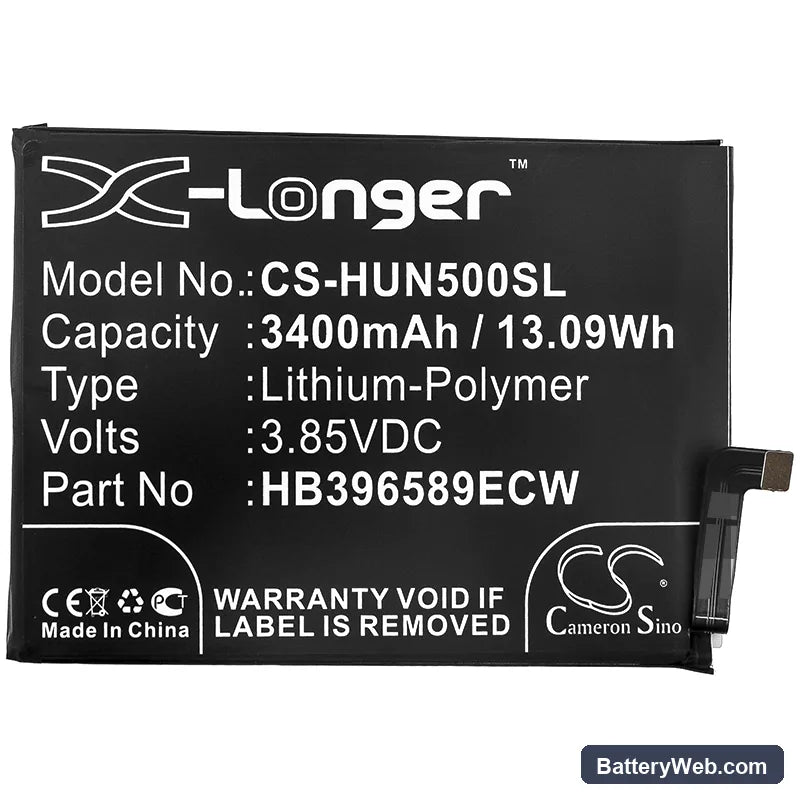 Huawei Nova 5 Replacement Battery, 3.85V, 3400mAh, Li-Polymer 3