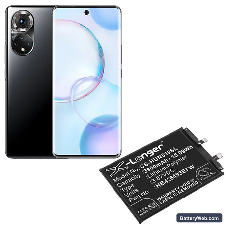 Huawei Honor 50 SE Replacement Battery, 3.87V, 3900mAh, Li-Polymer 5