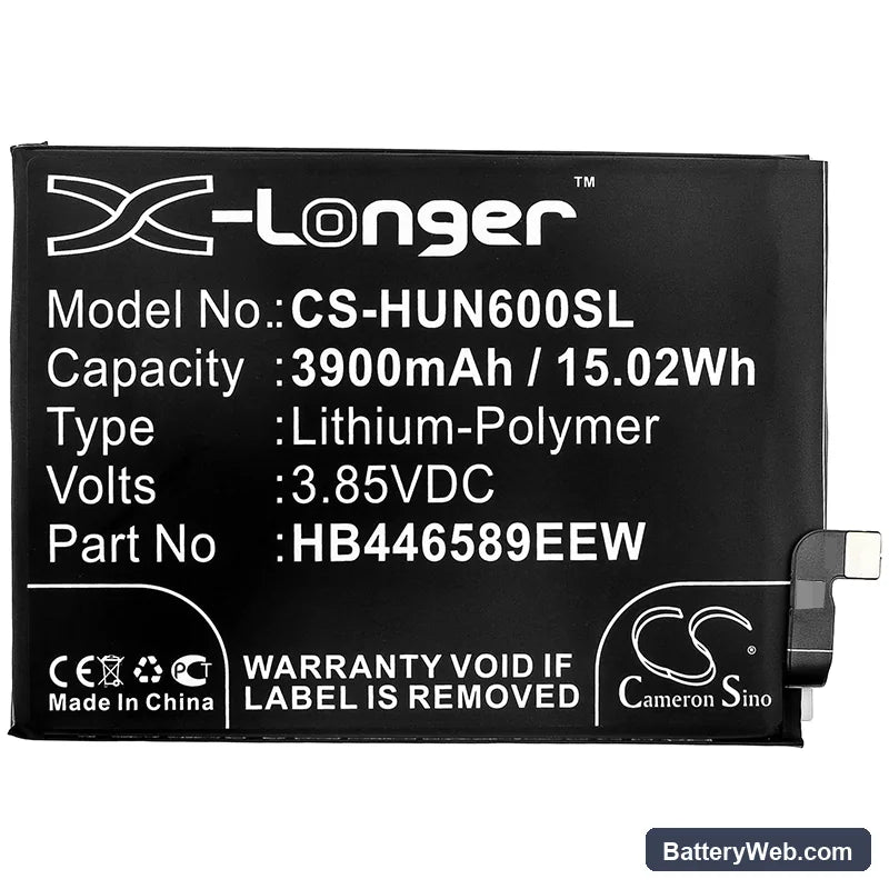 Huawei Nova 6 Replacement Battery, 3.85V, 3900mAh, Li-Polymer 3