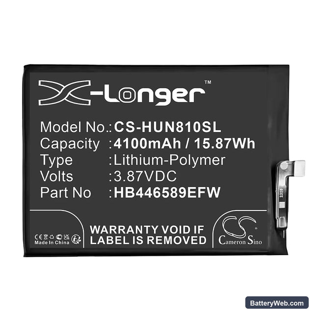 Huawei Nova 8 SE Replacement Battery, 3.87V, 4100mAh, Li-Polymer 1