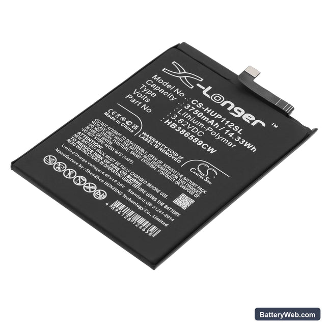 Huawei P10 Plus Replacement Battery, 3.82V, 3750mAh, Li-Polymer 1