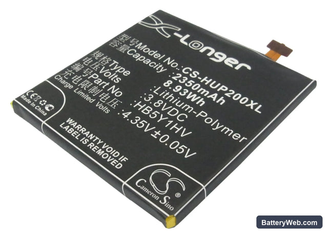 Huawei Ascend P2 Replacement Battery, 3.8V, 2350mAh, Li-Polymer 1