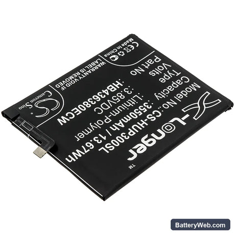 Huawei P30 Replacement Battery, 3.85V, 3550mAh, Li-Polymer 2
