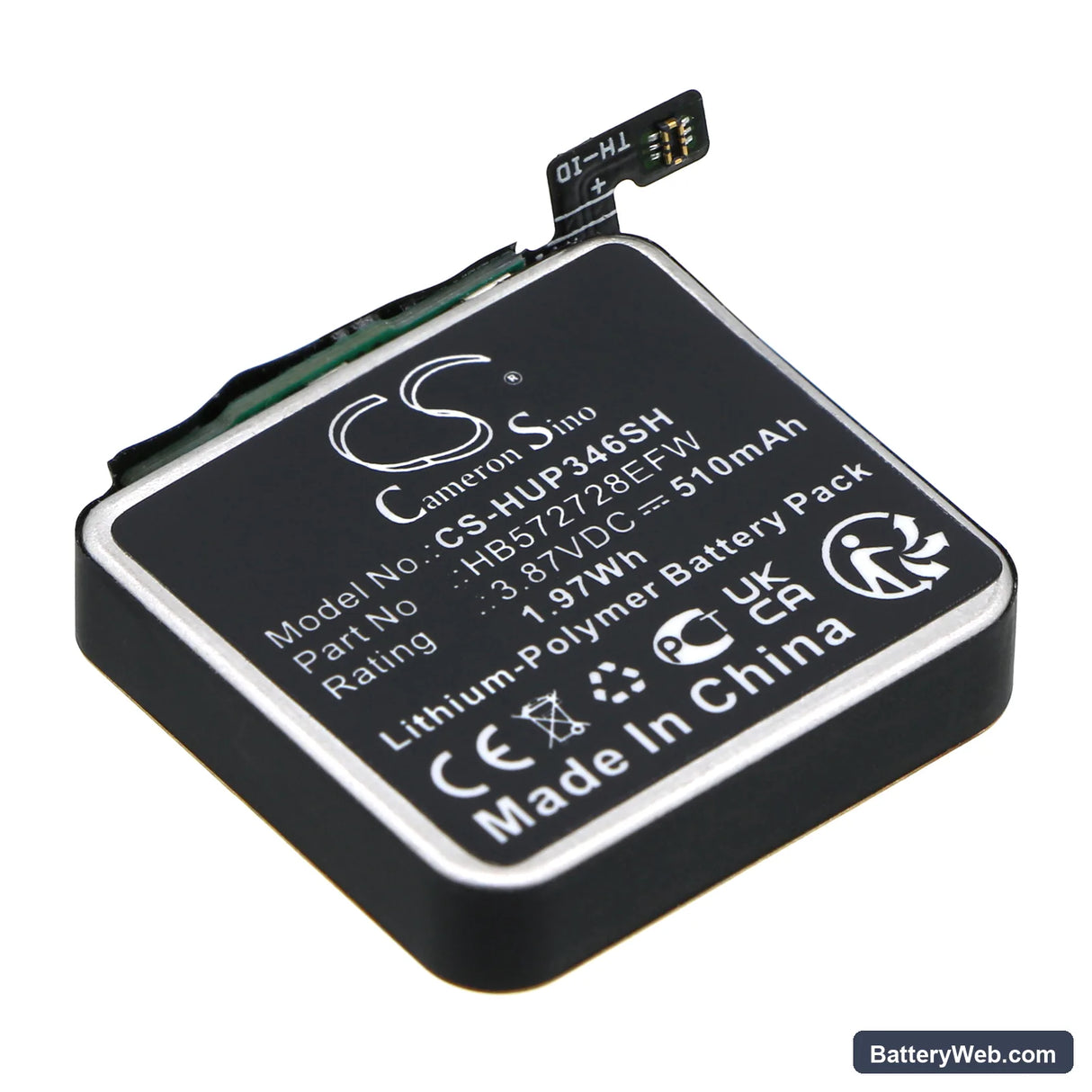 Huawei Watch GT3 Pro 46mm Replacement Battery, 3.87V, 510mAh, Li-Polymer 1