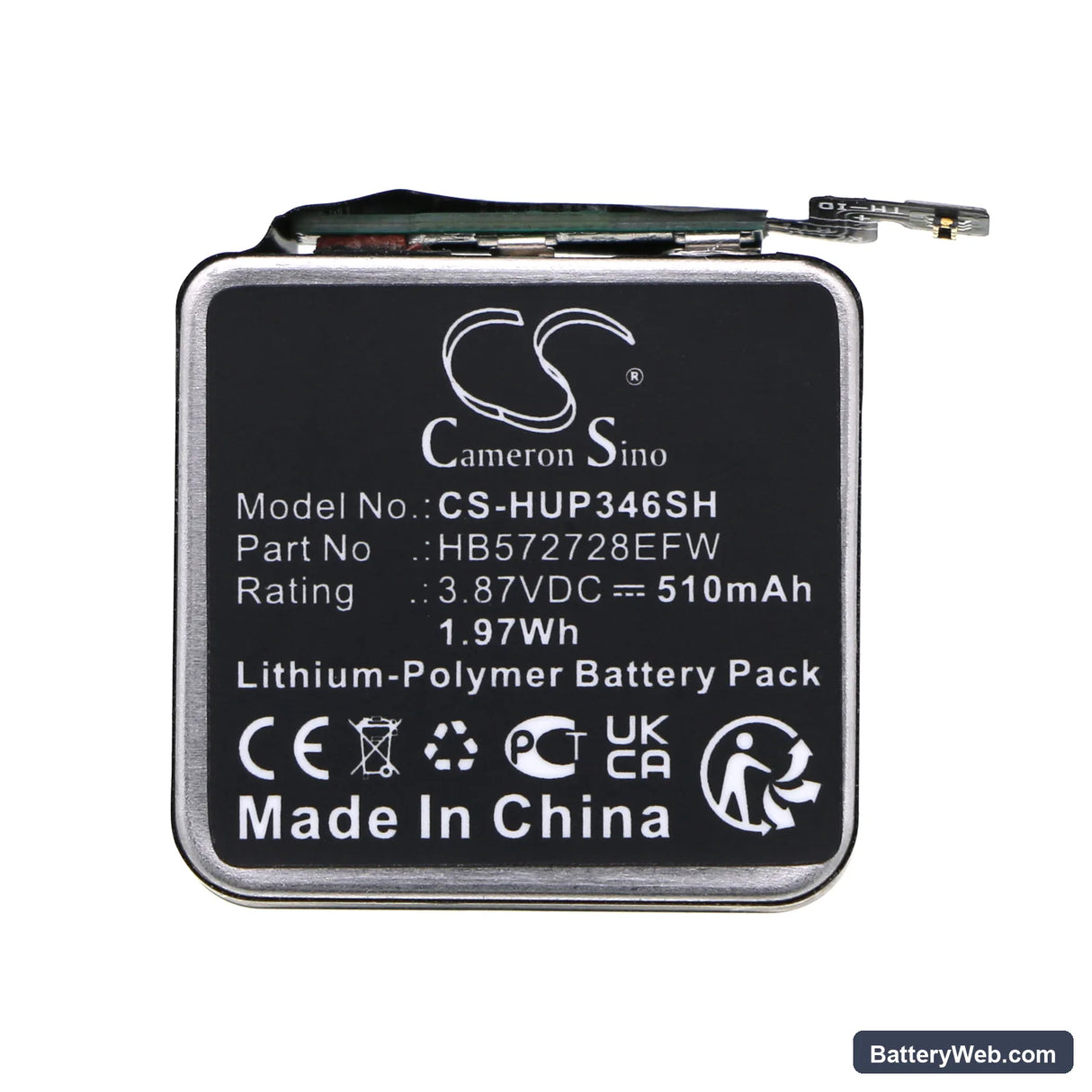 Huawei Watch GT3 Pro 46mm Replacement Battery, 3.87V, 510mAh, Li-Polymer 3