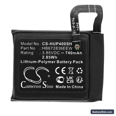 Huawei Watch GS Pro Replacement Battery, 3.85V, 740mAh, Li-Polymer 3