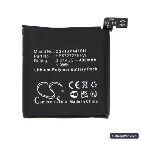 Huawei Watch GT4 41mm Replacement Battery, 3.87V, 490mAh, Li-Polymer 3